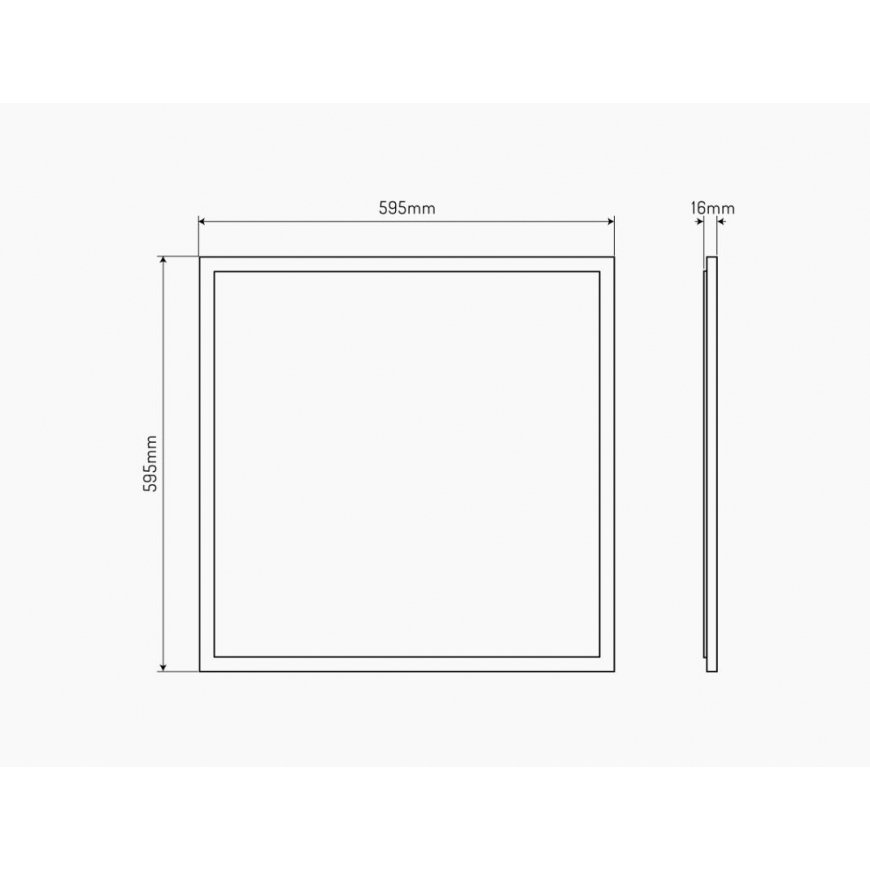 LED-valopaneeli 30W, 60x60cm, 3600lm, 4000K, pinta-asennus SLIM, 2in1, LED LINE – 4