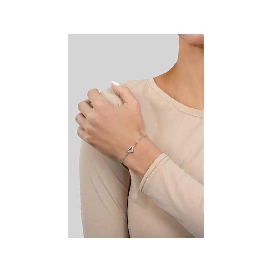 Brilio Silver Charming silver heart bracelet BRC39WRBW – 3