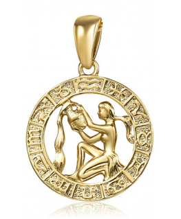 JVD Gold Plated Aquarius Pendant SVLP0713XH2GOVO