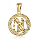 JVD Gold Plated Aquarius Pendant SVLP0713XH2GOVO JVD Gold Plated Aquarius Pendant SVLP0713XH2GOVO