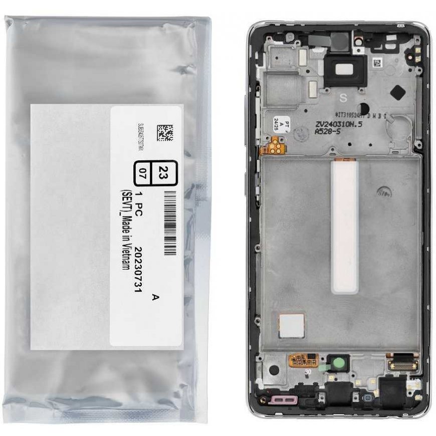 ServicePack LCD-näyttö SAMSUNG A52S 5G A528B GH82-26861D valkoinen – 4