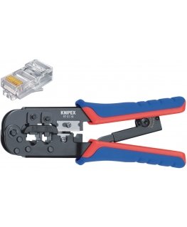 Knipex 97 51 10 SB johtopihdit Puristustyökalu musta, Sininen, Punainen