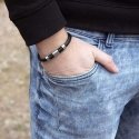 Troli Modern Men's Leather Bracelet Leather