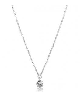 JVD Silver necklace with clear zircon SVLN0588XH2BI05