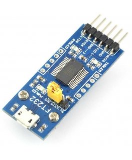 USB-UART-muunnin FTDI FT232RL, microUSB-portti, Waveshare 11324