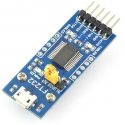 USB-UART-muunnin FTDI FT232RL, microUSB-portti, Waveshare 11324