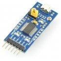 USB-UART-muunnin FTDI FT232RL, microUSB-portti, Waveshare 11324
