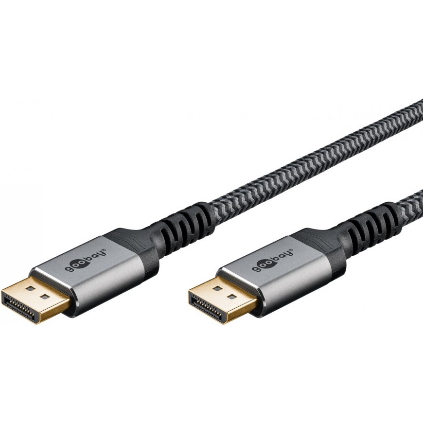 Goobay 65265 DisplayPort cable 2 m Black, Silver