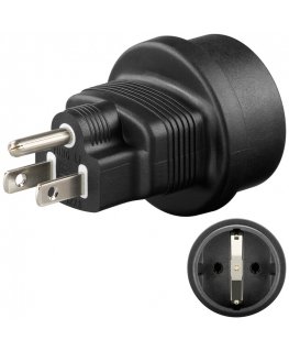 Goobay 95308 maitinimo kištukų adapteris F tipas B tipas Juoda