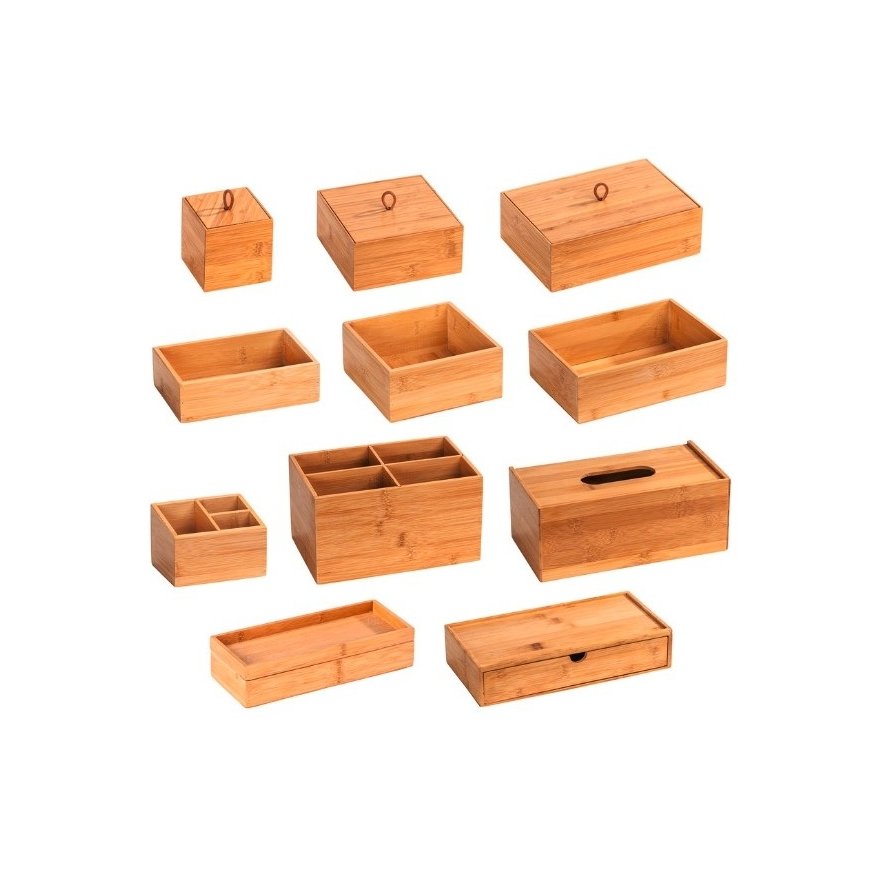 WENKO 23916100 vannitoa purk ja anum Puit Bamboo Vannitoa organiseerija – 2