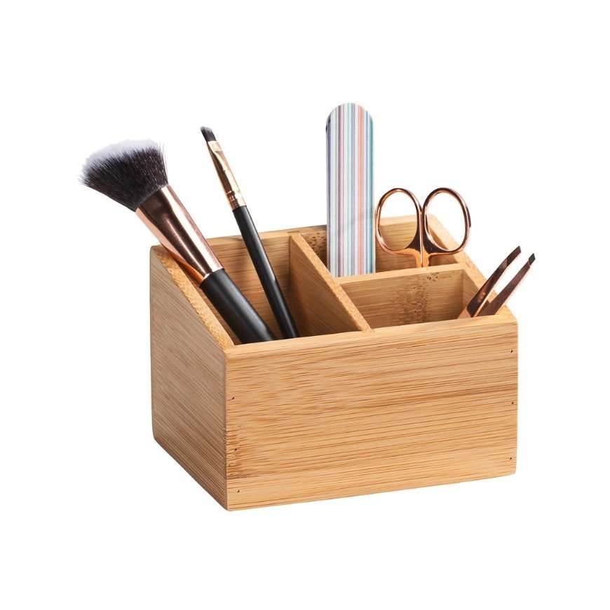 WENKO 23916100 vannitoa purk ja anum Puit Bamboo Vannitoa organiseerija – 3