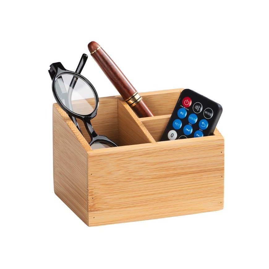WENKO 23916100 uzglabāšanas konteineris vannas istabai Koks Bamboo Vannas istabas organizators – 4