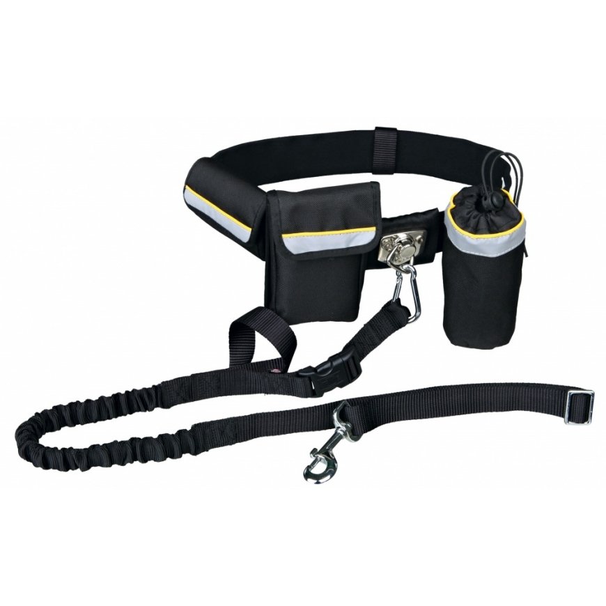 TRIXIE 1275 dog/cat lead 1.35 m Black, Grey, Yellow Nylon Hands free lead