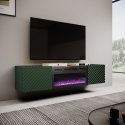 Cama RTV cabinet with an electric fireplace ONDA 180,5x40xH58,39 green (standing or wall mounted)
