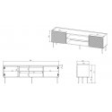 Cama ONDA 301442+ TV statīvs un izklaides centrs 1 plaukti