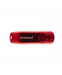 Intenso Rainbow Line USB-välkmälu 128 GB USB tüüp A 2.0 Punane, Läbipaistev
