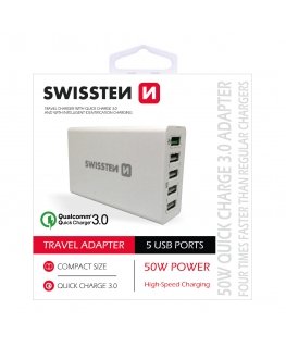Swissten PDPSW111G mobiililaitteen laturi Universaali Hopea Pikalataus Sisätila
