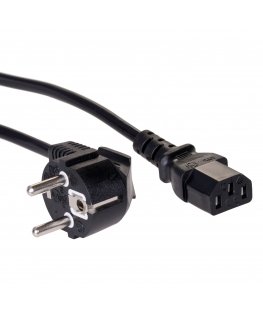 Akyga AK-PC-06A elektrības kabelis Melns 3 m CEE7/7 IEC C13