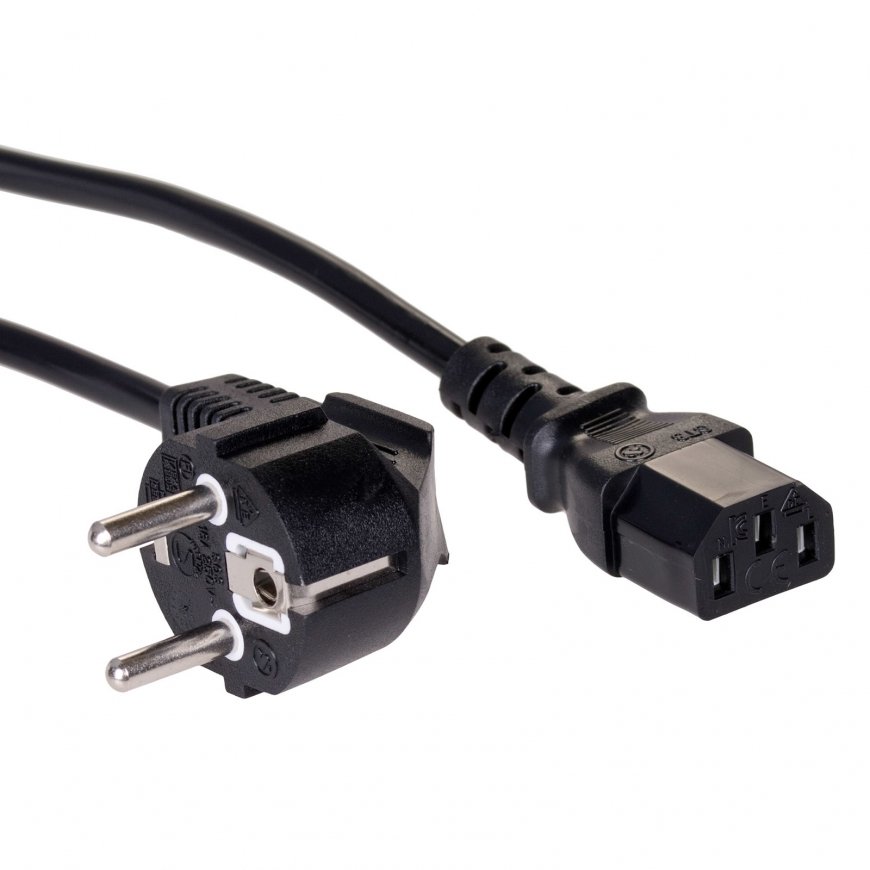Akyga AK-PC-06A virtajohto musta 3 m CEE7/7 IEC C13