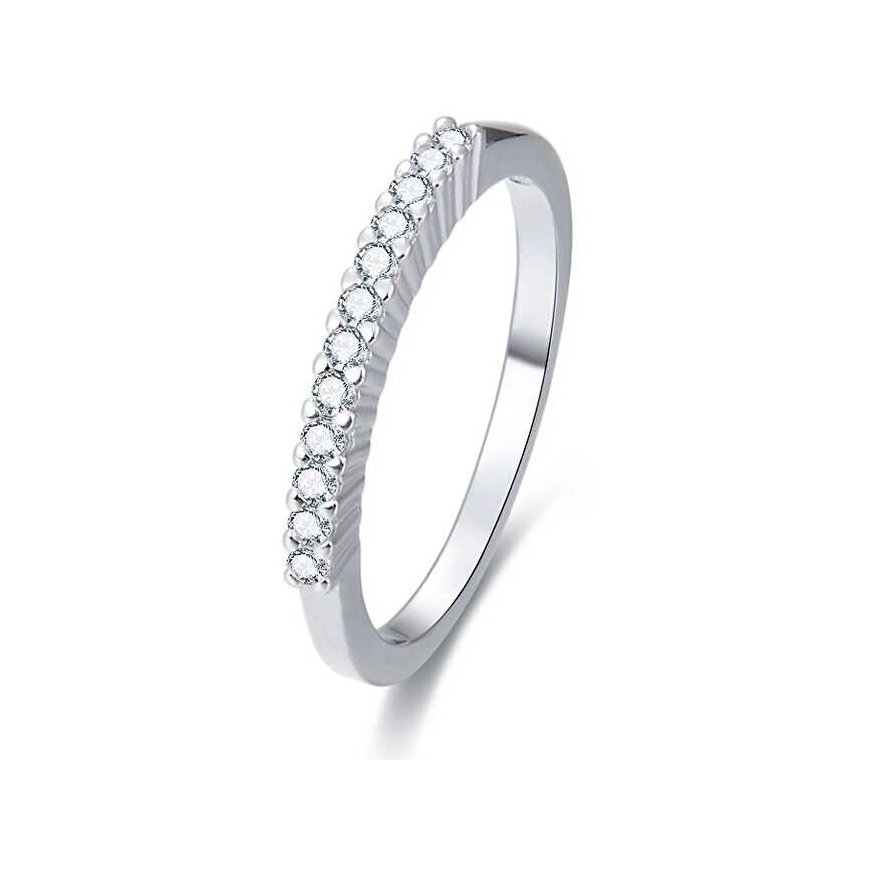 Beneto Silver Ring with AGG187 Crystals