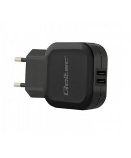 Qoltec 50185 mobile device charger Smartphone, Tablet Black AC Indoor