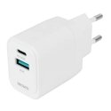 Deltaco USBC-AC155 mobiilseadme laadija Universaalne Valge Vahelduvvool Kiirlaadimine Hoonesisene Deltaco USBC-AC155 mobiilseadme laadija Universaalne Valge Vahelduvvool Kiirlaadimine Hoonesisene