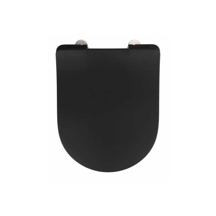 WENKO 23827100 WC-istuin Pehmeä wc-istuin Duroplast musta