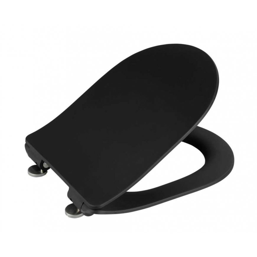 WENKO 23827100 WC-istuin Pehmeä wc-istuin Duroplast musta – 3