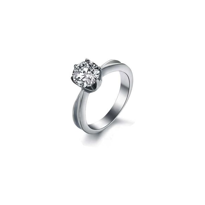 Troli Steel ring with crystal KRS-174