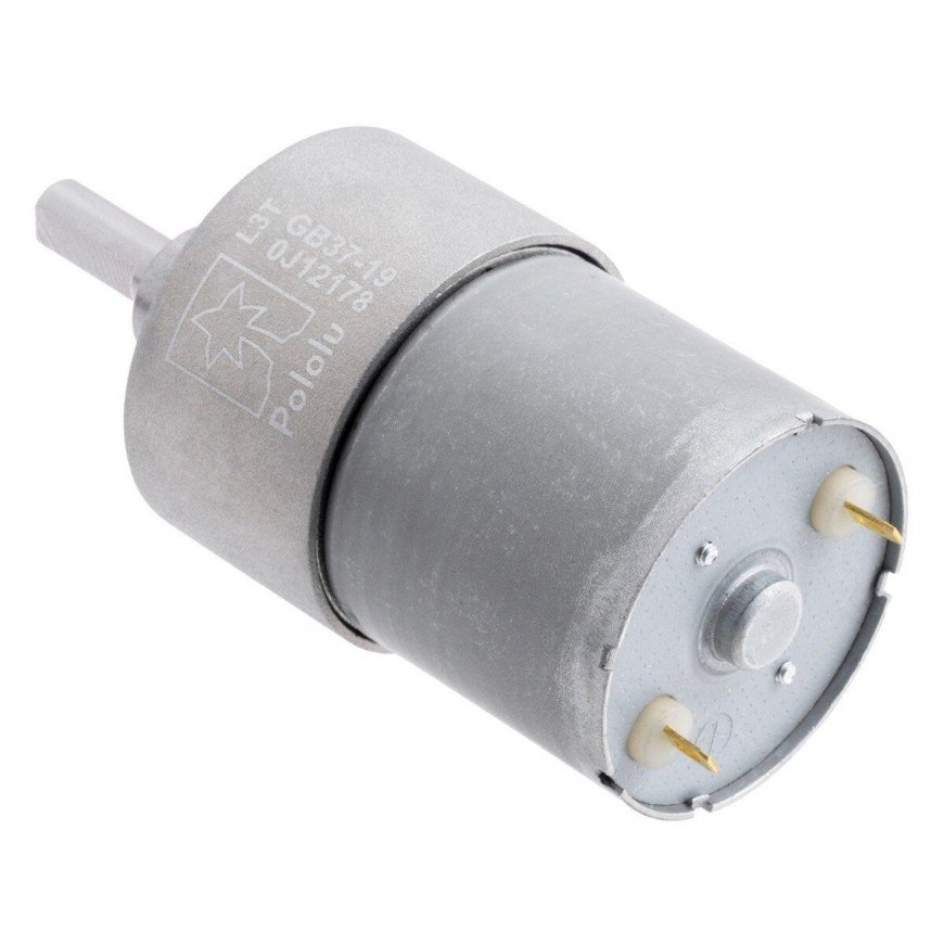 37Dx52L variklis su 19: 1 pavara 12V 530RPM - Pololu 4741 – 3