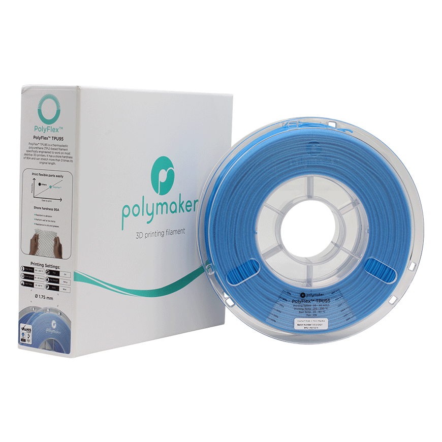 Polymaker PolyFlex TPU-95A - 0.75kg - 1.75mm - Mėlynas – 3