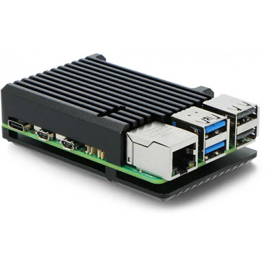 justPi case for Raspberry Pi 5 - aluminum - black – 2