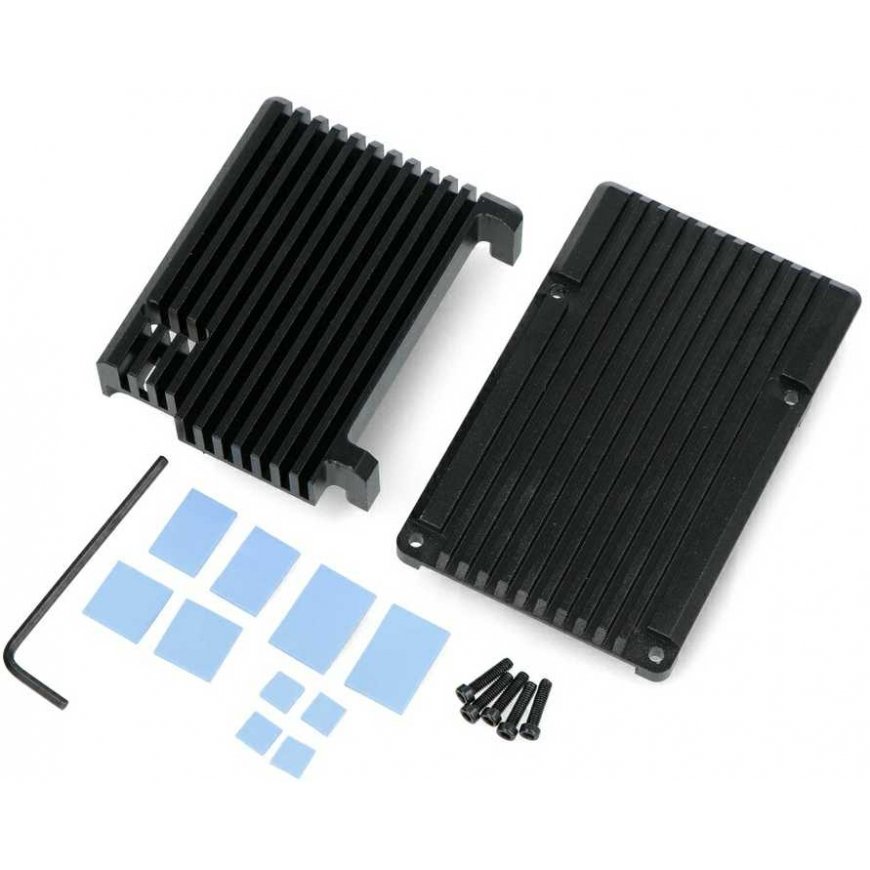 justPi case for Raspberry Pi 5 - aluminum - black – 4