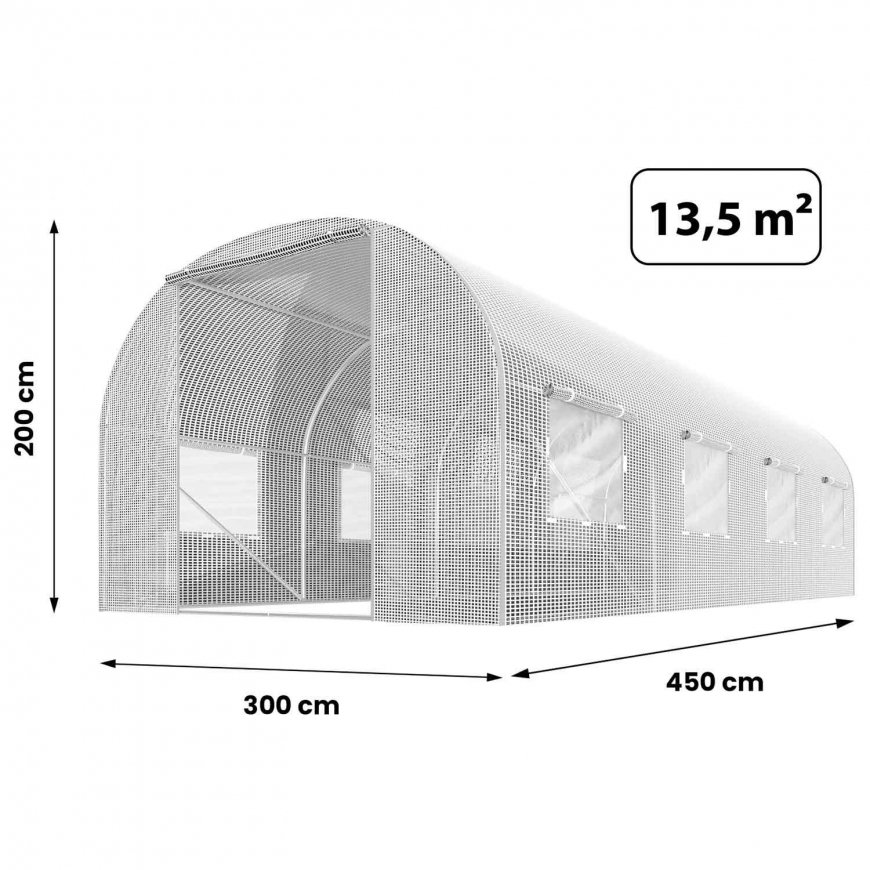 Plonos balta folija sodo tuneliui 3x4,5 m (13,5 m2) – 5