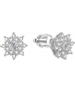Beneto Silver shiny earrings AGUP1442S
