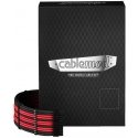 CableMod C-Series Pro ModMesh Sleeved 12V-2x6 12VHPWR Dual StealthSense Cable Kit Corsair RMi, RMx (musta etiketti) - musta/puna