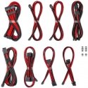 CableMod C-Series Pro ModMesh Sleeved 12V-2x6 12VHPWR Dual StealthSense Cable Kit Corsair RMi, RMx (musta etiketti) - musta/puna