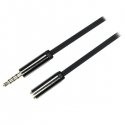 Deltaco AUD-150 audio cable 0.5 m 3.5mm Black