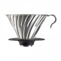 Hario V60-02 Plieninis lašintuvas su silikoniniu pagrindu Hario V60-02 Plieninis lašintuvas su silikoniniu pagrindu