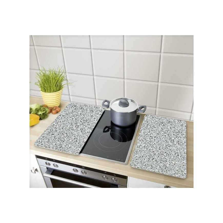 GRANIT glass protective plates for stoves - 2 pieces, WENKO – 2