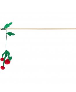 Christmas cat toy - Trixie Xmas playing rod mistletoe, wood, 48