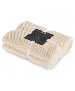 DecoKing Blanket HENRY cream embossed jacquard style modern 170x210