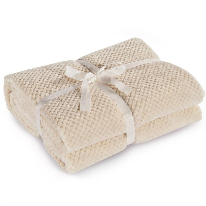 DecoKing Blanket HENRY cream embossed jacquard style modern 170x210 – 3