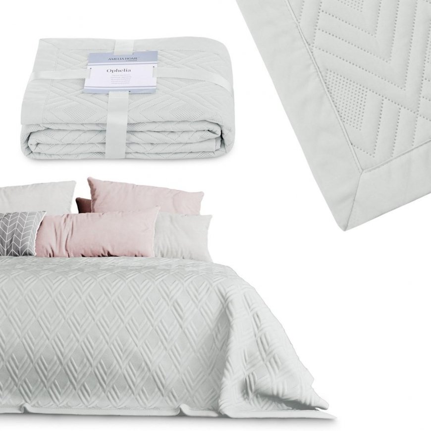 AmeliaHome BED/AH/OPHELIA/SILVER/260x280