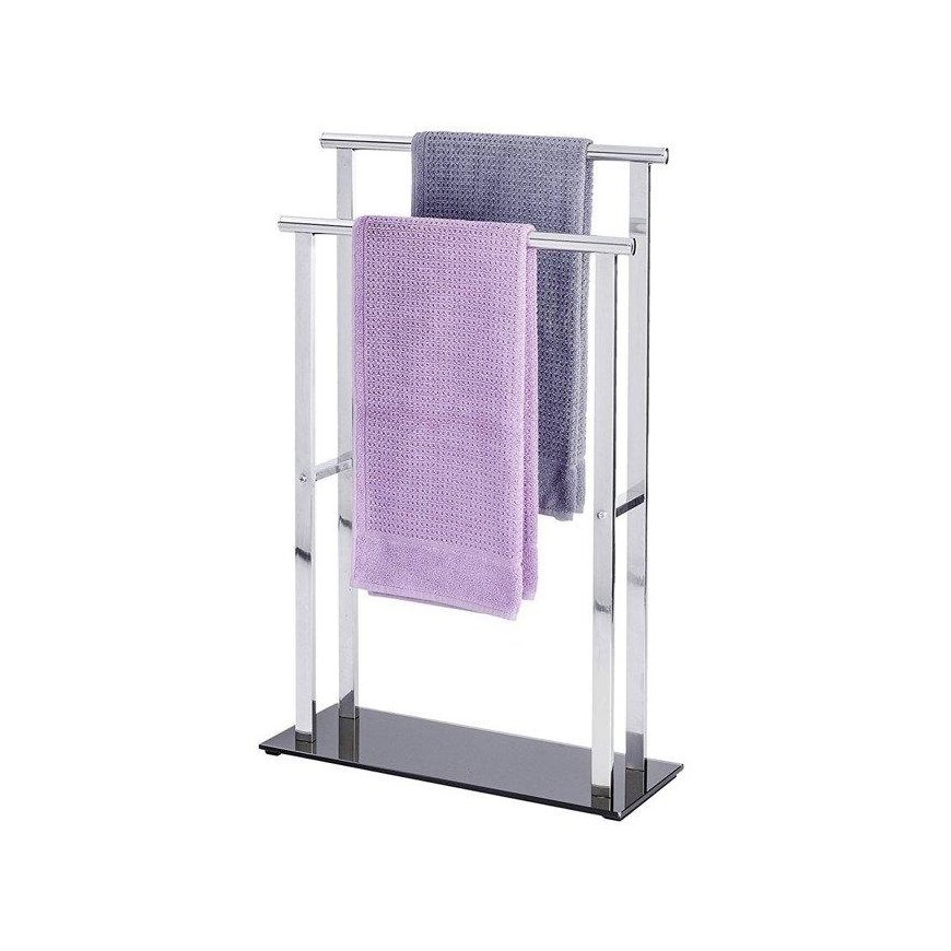 LAVA towel holder - 2 handles, stainless steel, WENKO