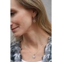 Agate Silver Jewelry Set Snowflakes AGT-SET03W (necklace, pendant, earrings) Agate Silver Jewelry Set Snowflakes AGT-SET03W (necklace, pendant, earrings)