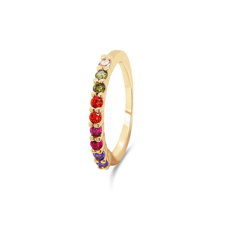 Brilio Silver Brilio Silver Decent silver ring with colored zircons RI063W