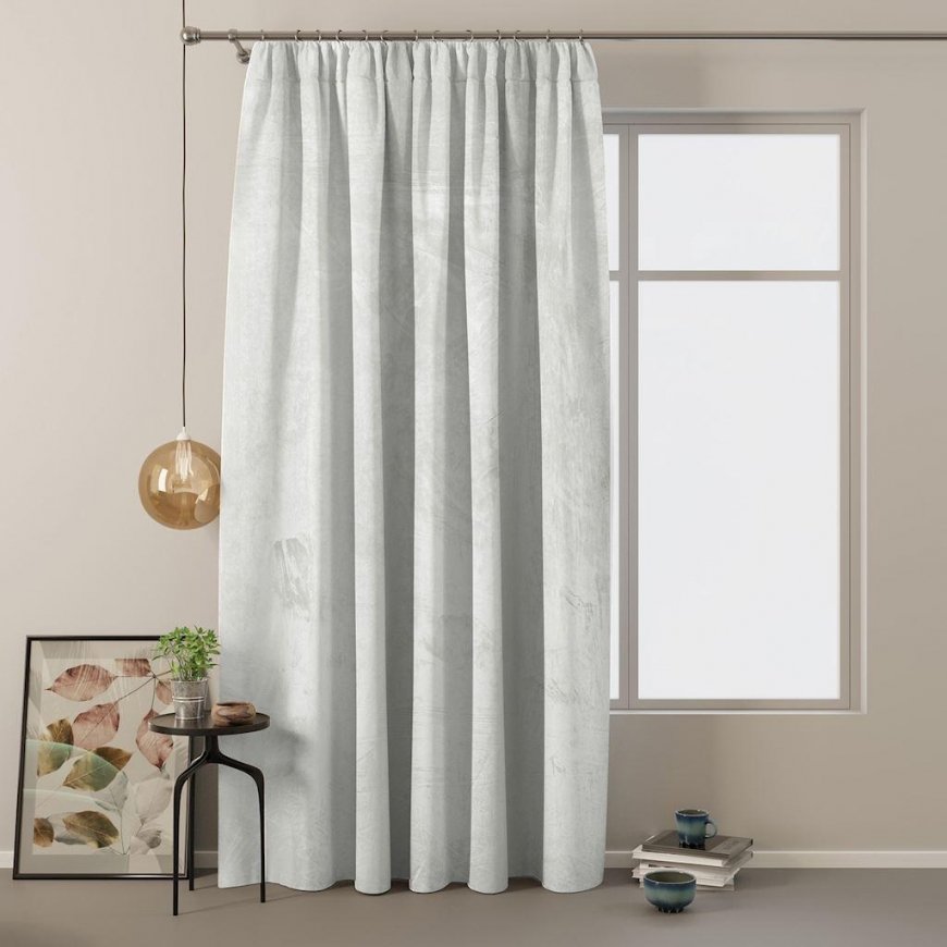Night curtain AmeliaHome VELVET 140X245 cm, 1 pc., tape/hooks, color: white – 4