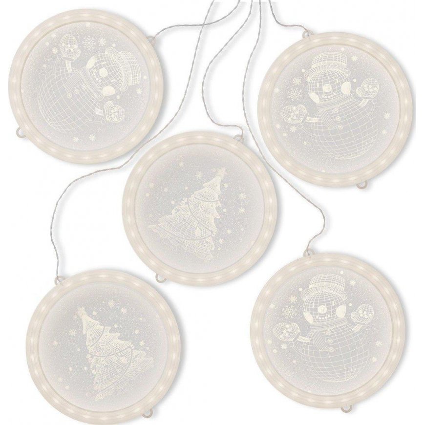 AmeliaHome Led Lasimaalaus AH WINTER WHEEL 5-osainen setti