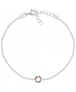 Brilio Silver Charming silver bracelet with colored zircons BRC17WRBW